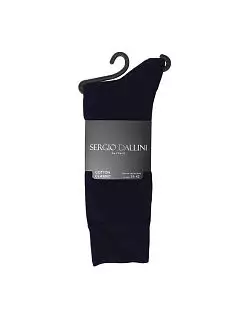 Однотонные носки из хлопка с добавлением нейлона темно-синего цвета Sergio Dallini RTSDS803-2 распродажа